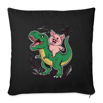 Pig - Sofa pillowcase 17,3'' x 17,3'' (45 x 45 cm) - black - Front