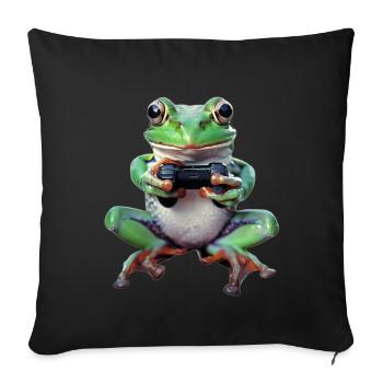 Frog - Sofa pillowcase 17,3'' x 17,3'' (45 x 45 cm) - black - Front