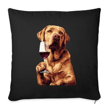 Labrador Retriever - Housse de coussin décorative 45 x 45 cm - noir - Devant