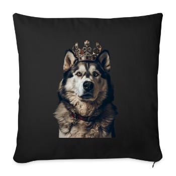 Alaskan Malamute - Sofa pillowcase 17,3'' x 17,3'' (45 x 45 cm) - black - Front