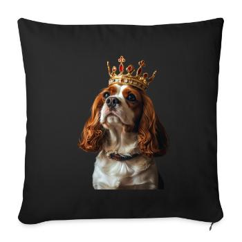Cavalier King Charles Spaniel - Sofa pillowcase 17,3'' x 17,3'' (45 x 45 cm) - black - Front