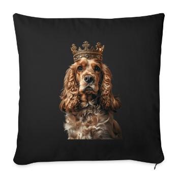Cocker Spaniel - Housse de coussin décorative 45 x 45 cm - noir - Devant