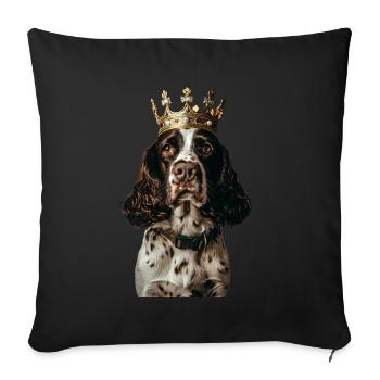 English Springer Spaniel - Sofa pillowcase 17,3'' x 17,3'' (45 x 45 cm) - black - Front