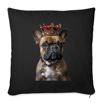 French Bulldog - Sofa pillowcase 17,3'' x 17,3'' (45 x 45 cm) - black - Front