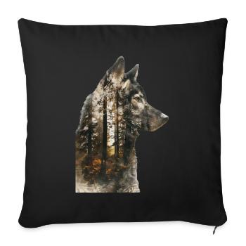 Alaskan Malamute - Sofa pillowcase 17,3'' x 17,3'' (45 x 45 cm) - black - Front