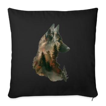 Akita - Sofa pillowcase 17,3'' x 17,3'' (45 x 45 cm) - black - Front