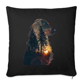 Cocker Spaniel - Housse de coussin décorative 45 x 45 cm - noir - Devant