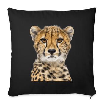 Cheetah - Sofa pillowcase 17,3'' x 17,3'' (45 x 45 cm) - black - Front