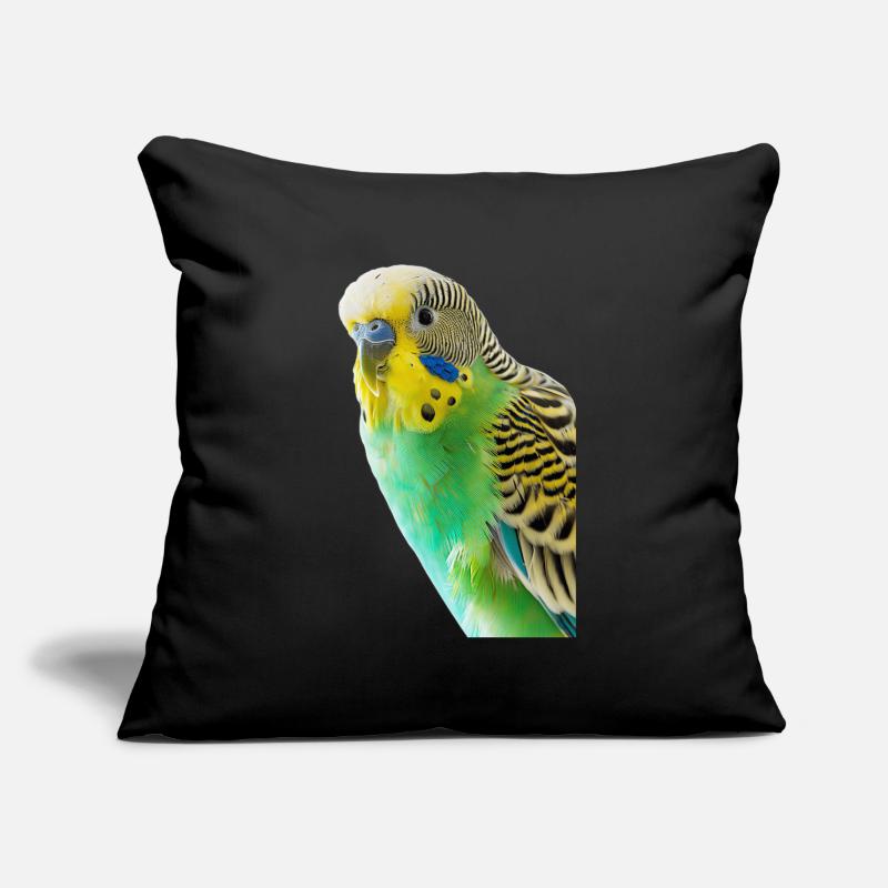 Perruche ondulée Housse de coussin décorative 45 x 45 cm