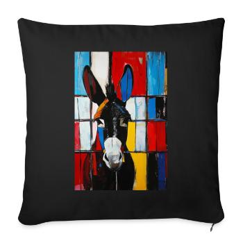 Donkey - Sofa pillowcase 17,3'' x 17,3'' (45 x 45 cm) - black - Front
