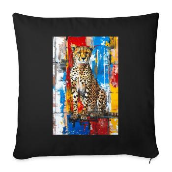 Gepard - Sofakissenbezug 45 x 45 cm - Schwarz - Vorne