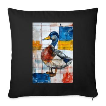 Canard - Housse de coussin décorative 45 x 45 cm - noir - Devant