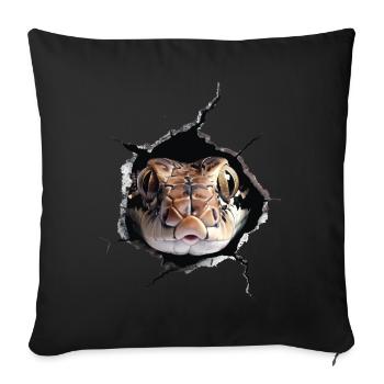 Serpent - Housse de coussin décorative 45 x 45 cm - noir - Devant