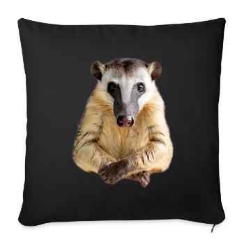 Anteater - Sofa pillowcase 17,3'' x 17,3'' (45 x 45 cm) - black - Front