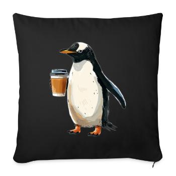 Penguin - Sofa pillowcase 17,3'' x 17,3'' (45 x 45 cm) - black - Front