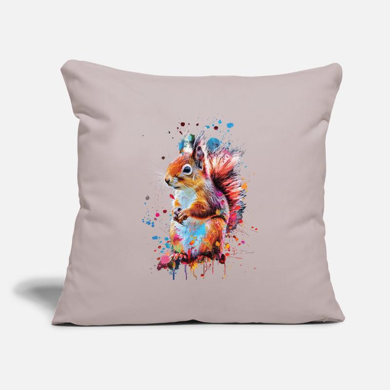 Écureuil Housse de coussin décorative 45 x 45 cm