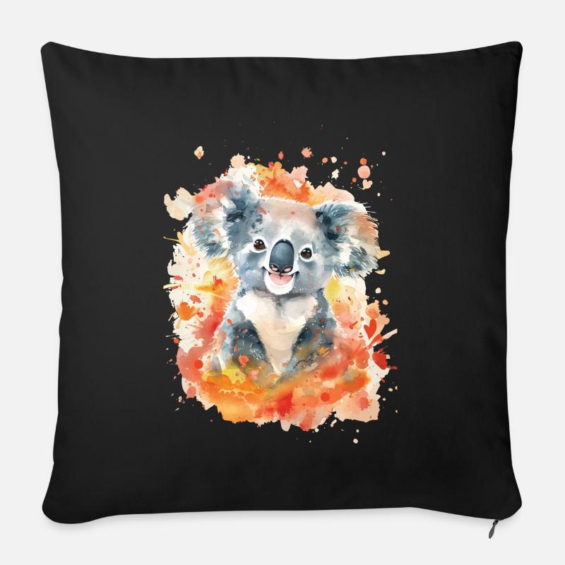Koala - Sofakissenbezug 45 x 45 cm - Schwarz