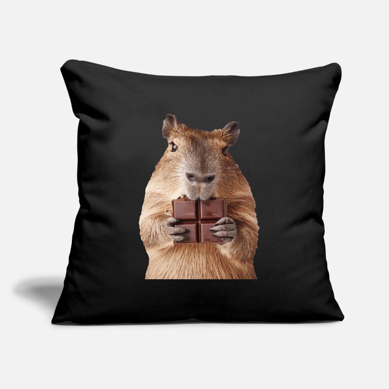 Capybara Housse de coussin décorative 45 x 45 cm
