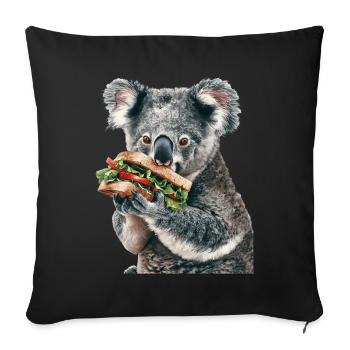 Koala - Sofa pillowcase 17,3'' x 17,3'' (45 x 45 cm) - black - Front