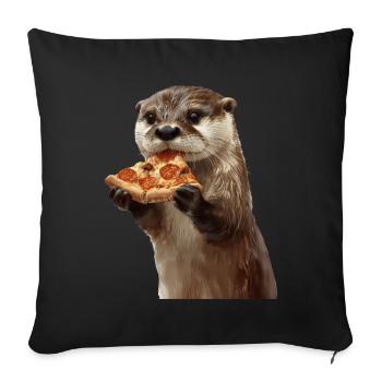 Otter - Sofa pillowcase 17,3'' x 17,3'' (45 x 45 cm) - black - Front
