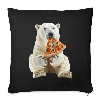 Polar bear - Sofa pillowcase 17,3'' x 17,3'' (45 x 45 cm) - black - Front