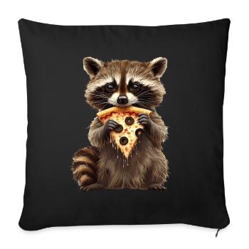 Raton laveur - Housse de coussin décorative 45 x 45 cm - noir - Devant
