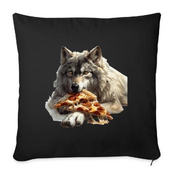 Wolf - Sofakissenbezug 45 x 45 cm - Schwarz - Vorne