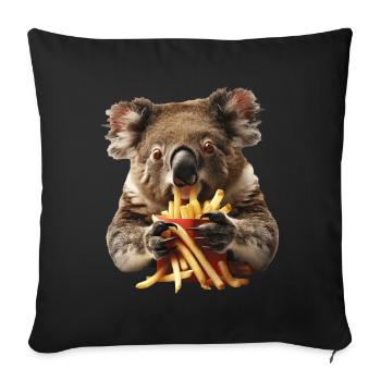 Koala - Sofa pillowcase 17,3'' x 17,3'' (45 x 45 cm) - black - Front