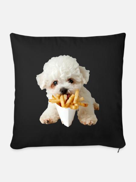 Bichon Frisé - Sofakissenbezug 45 x 45 cm - Schwarz