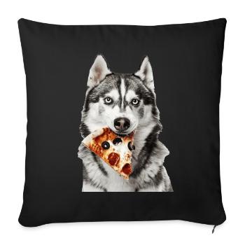 Siberian Husky - Sofa pillowcase 17,3'' x 17,3'' (45 x 45 cm) - black - Front