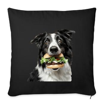 Border Collie - Housse de coussin décorative 45 x 45 cm - noir - Devant