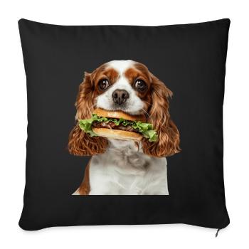 Cavalier King Spaniel - Sofakissenbezug 45 x 45 cm - Schwarz - Vorne