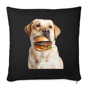 Labrador Retriever - Housse de coussin décorative 45 x 45 cm - noir - Devant