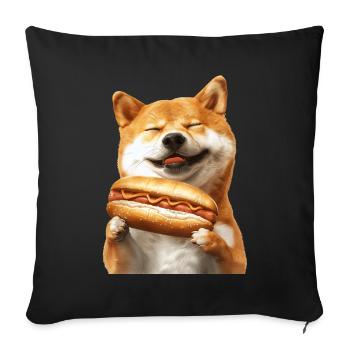 Shiba Inu - Housse de coussin décorative 45 x 45 cm - noir - Devant