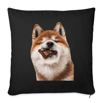 Akita - Sofa pillowcase 17,3'' x 17,3'' (45 x 45 cm) - black - Front