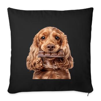 Cocker Spaniel - Housse de coussin décorative 45 x 45 cm - noir - Devant