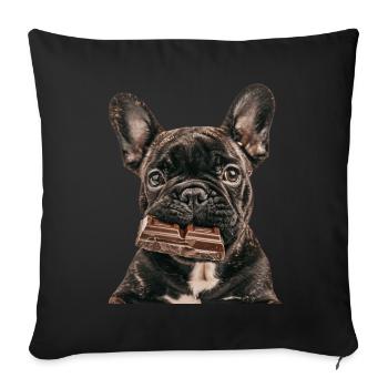 Bouledogue français - Housse de coussin décorative 45 x 45 cm - noir - Devant