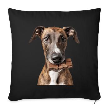 Greyhound - Sofa pillowcase 17,3'' x 17,3'' (45 x 45 cm) - black - Front