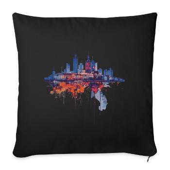 Varsovie - Housse de coussin décorative 45 x 45 cm - noir - Devant