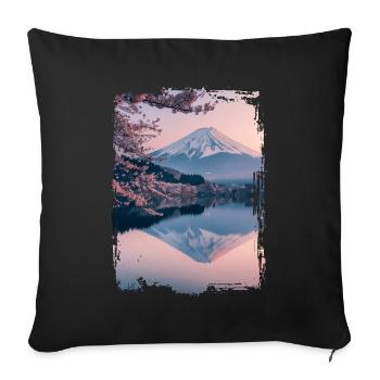 Japon - Housse de coussin décorative 45 x 45 cm - noir - Devant