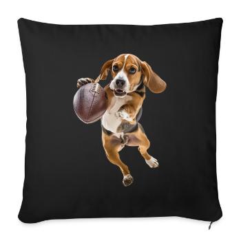 Beagle - Housse de coussin décorative 45 x 45 cm - noir - Devant