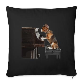 Beagle - Sofakissenbezug 45 x 45 cm - Schwarz - Vorne