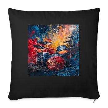 Percussion - Sofa pillowcase 17,3'' x 17,3'' (45 x 45 cm) - black - Front