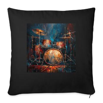 Percussion - Sofa pillowcase 17,3'' x 17,3'' (45 x 45 cm) - black - Front