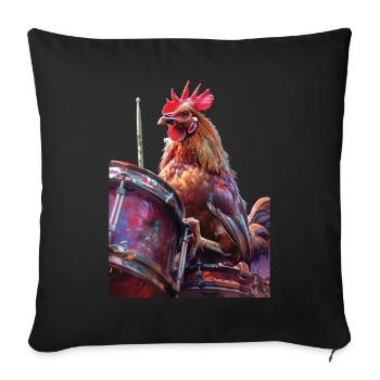 Tap Drums - Sofa pillowcase 17,3'' x 17,3'' (45 x 45 cm) - black - Front