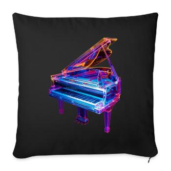 Piano - Housse de coussin décorative 45 x 45 cm - noir - Devant
