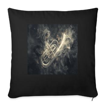 Tuba - Sofakissenbezug 45 x 45 cm - Schwarz - Vorne