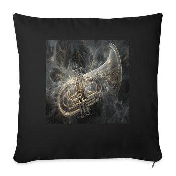 Tuba - Sofakissenbezug 45 x 45 cm - Schwarz - Vorne