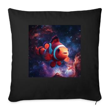 Clownfisch - Sofakissenbezug 45 x 45 cm - Schwarz - Vorne