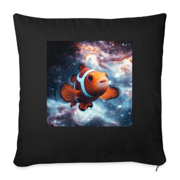 Clownfisch - Sofakissenbezug 45 x 45 cm - Schwarz - Vorne